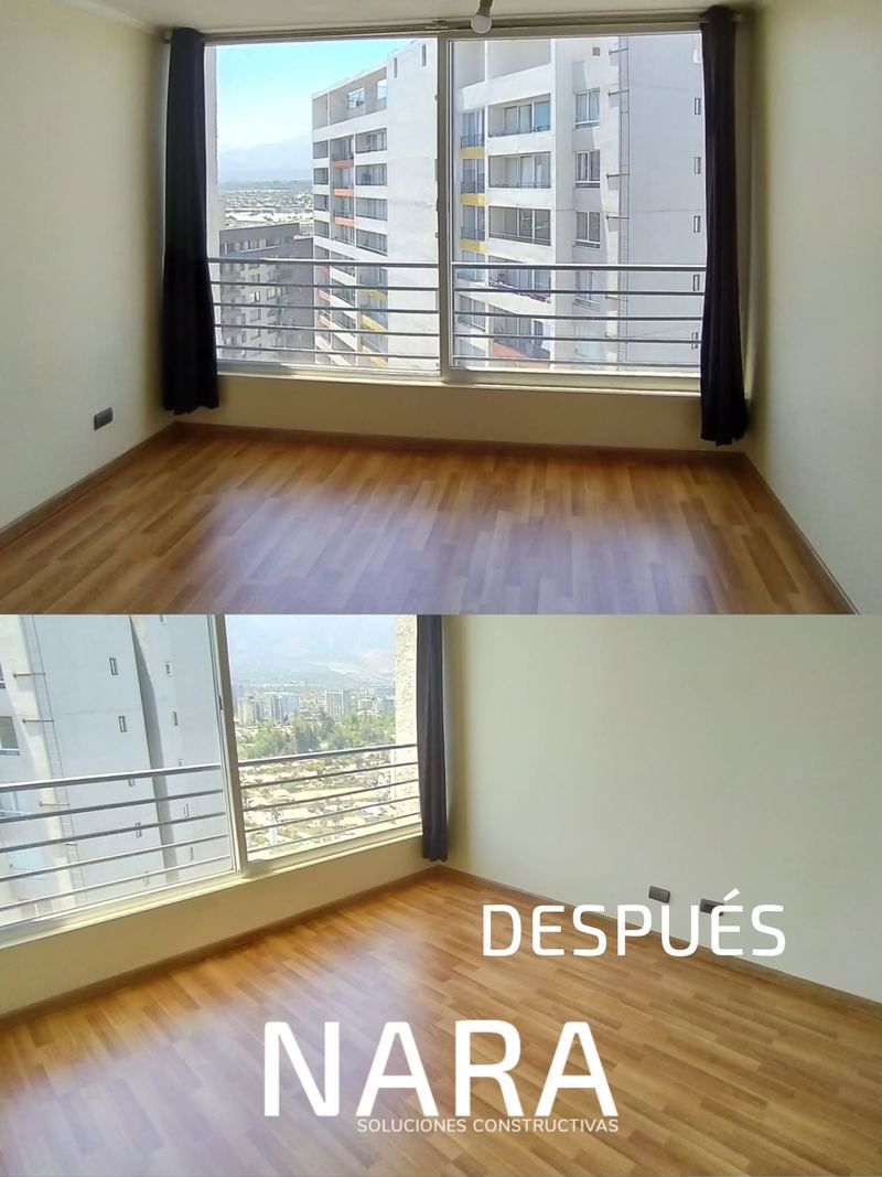 Después: cambio de piso flotante en living
